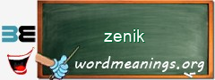 WordMeaning blackboard for zenik